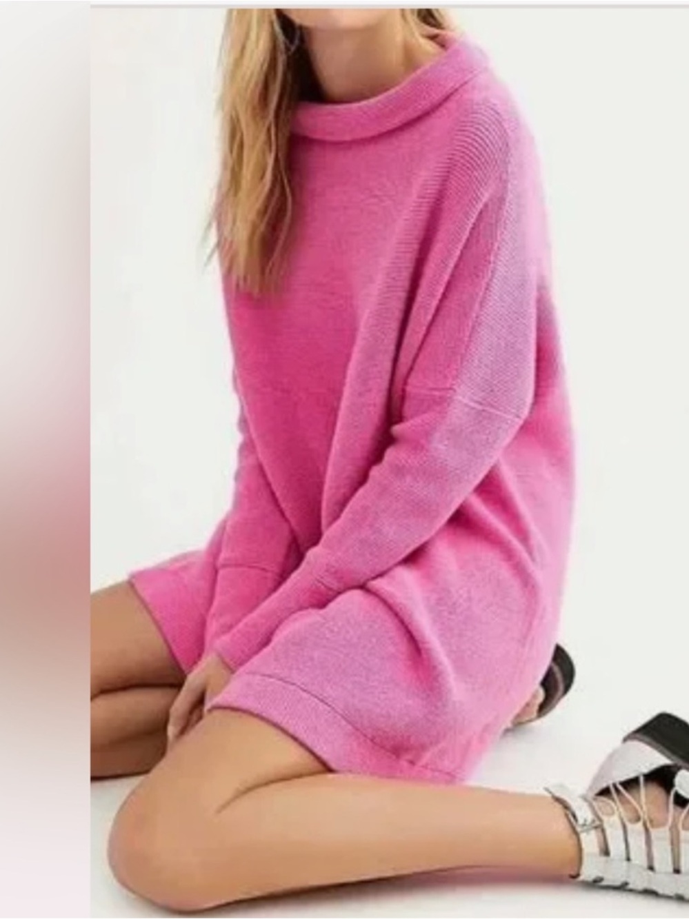 Free People Ottomon Slouchy Tunic in Pink